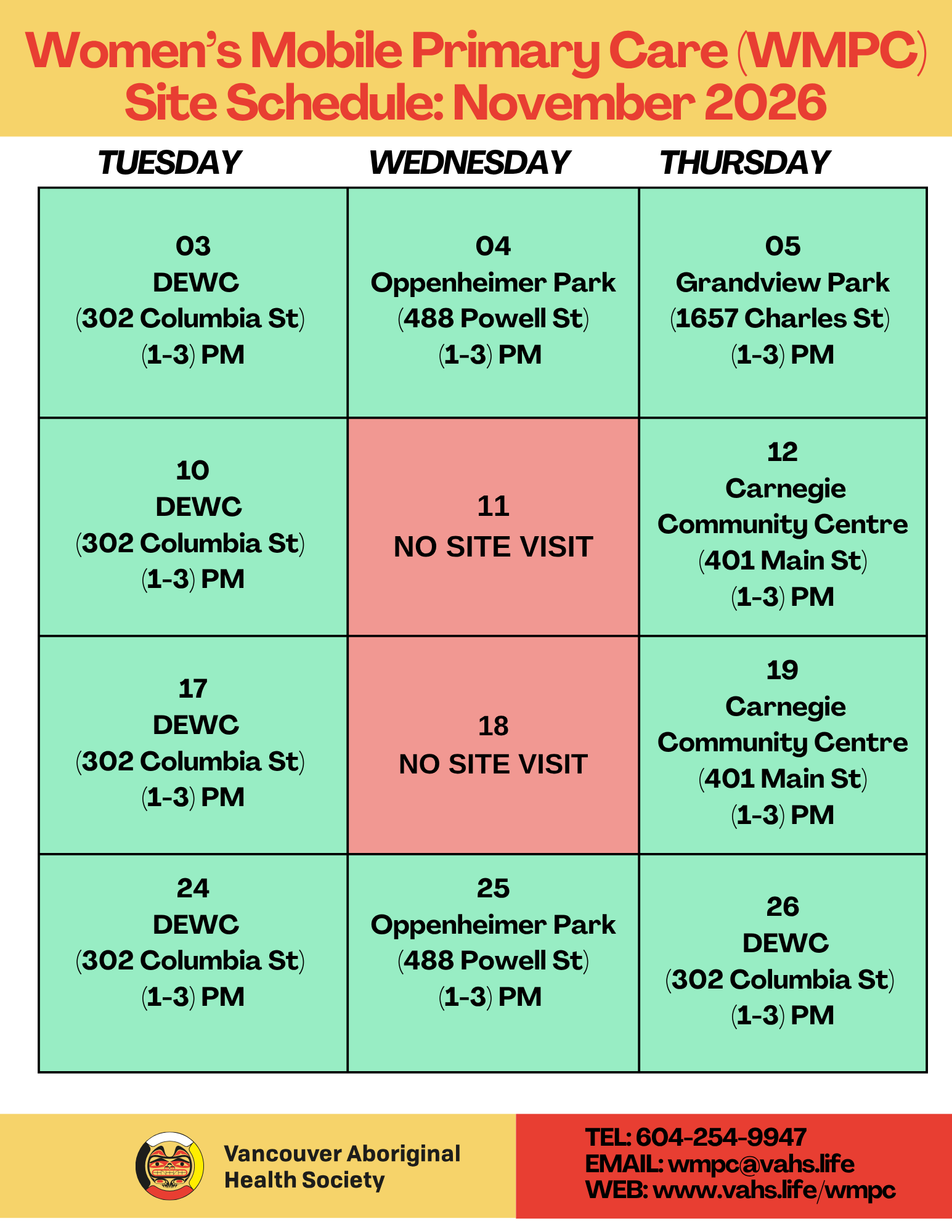 WMPC September Calendar