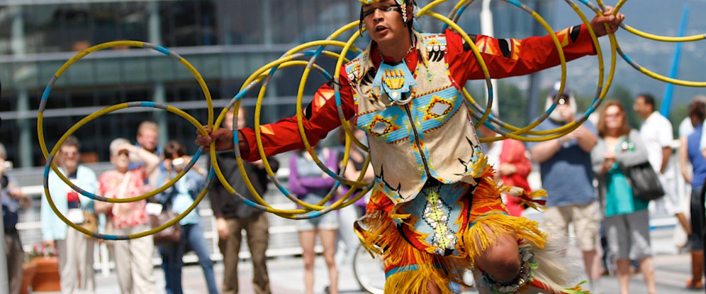 hoop dancer Alex Wells